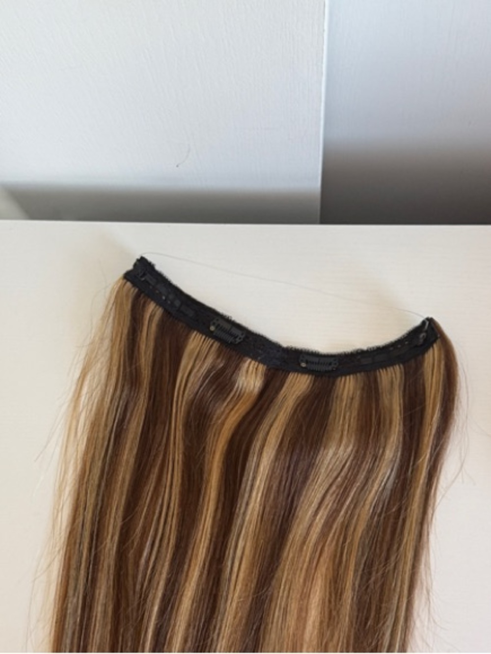 16” Real Remy Human Hair Extensions—Straight, with Invisible Wire - Picture 4 of 8